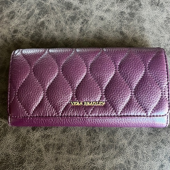 Vera Bradley Plum Wallet - Picture 1 of 5